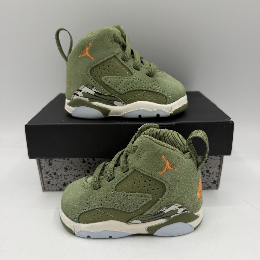 Nike Air Jordan MVP Shoes Toddler Sz 2 C Olive/Sail Jumpman Sneakers DZ5576-300